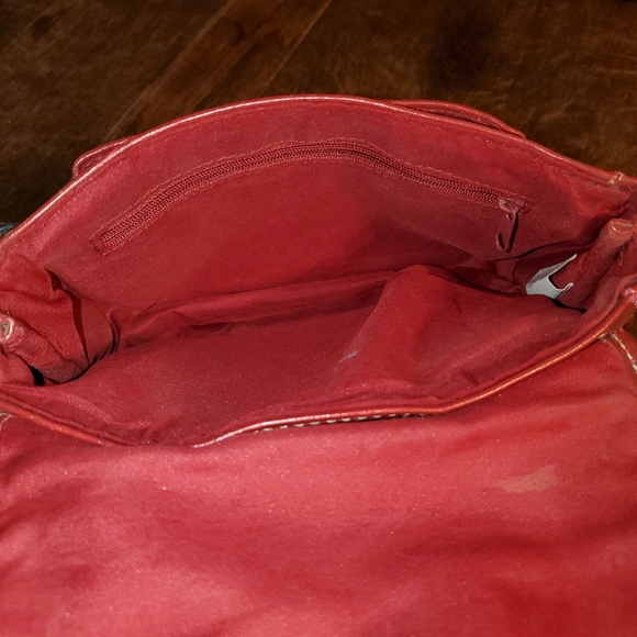 Red double strap handbag - Picture 5 of 7